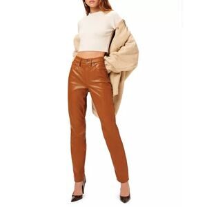 Good American Good 90's Icon Faux Leather Pants Women’s size 8